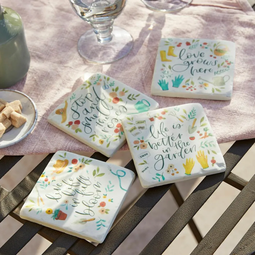 Lot de 4 dessous de verres Happy