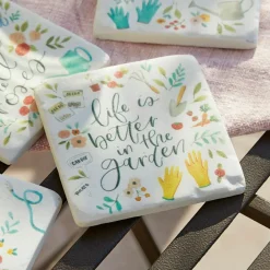 Lot de 4 dessous de verres Happy