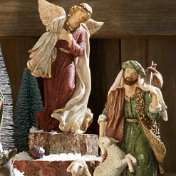 Lot de 11 figurines de crèche Christi