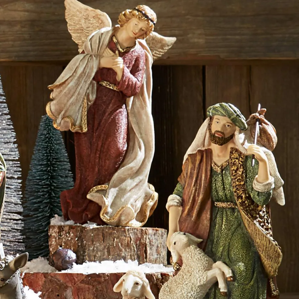 Lot de 11 figurines de crèche Christi