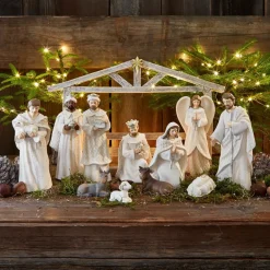 Lot de 12 figurines de crèche Santo