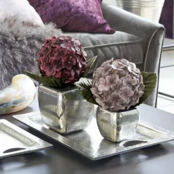 Lot de 2 fleurs décoratives Hortensie