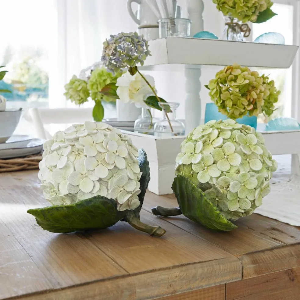 Lot de 2 fleurs décoratives Hortensie