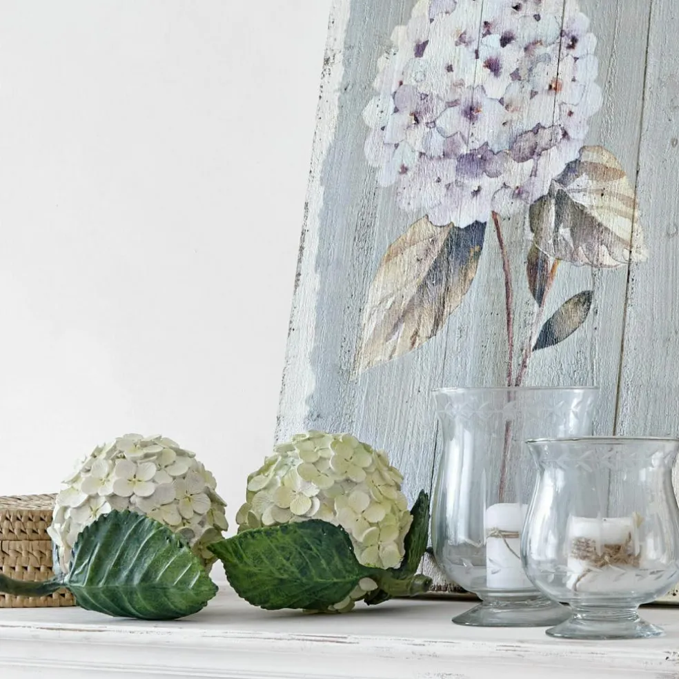 Lot de 2 fleurs décoratives Hortensie