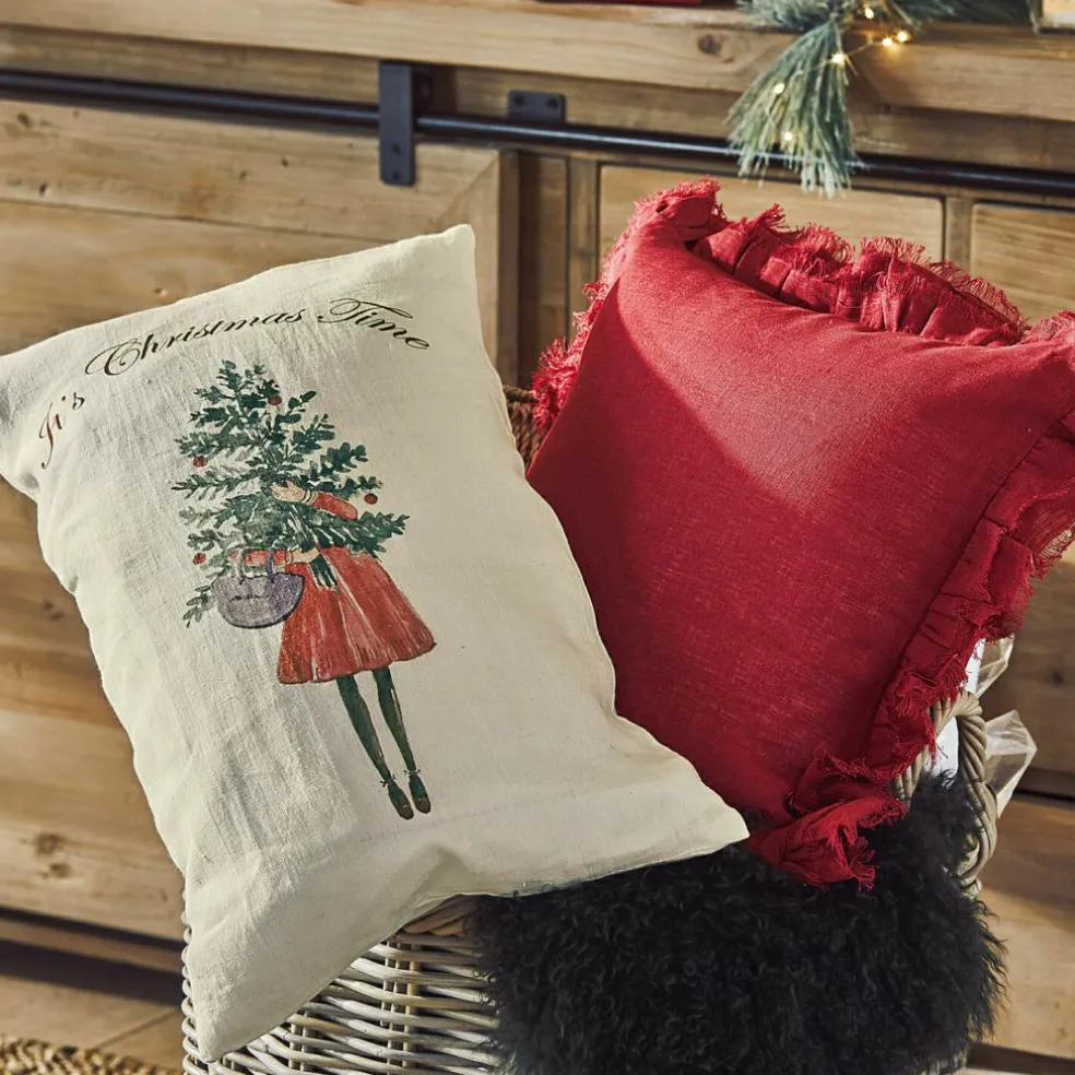 Lot de 2 housses de coussins Christmas Time
