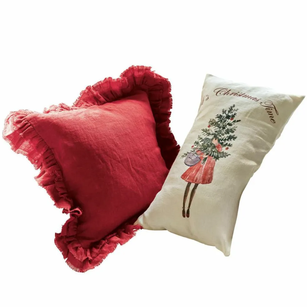 Lot de 2 housses de coussins Christmas Time