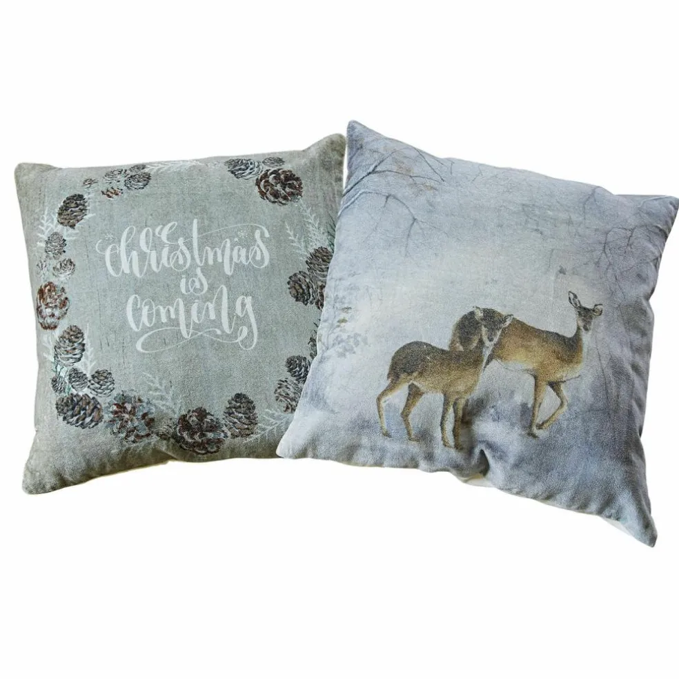 Lot de 2 housses de coussins Christmas is coming