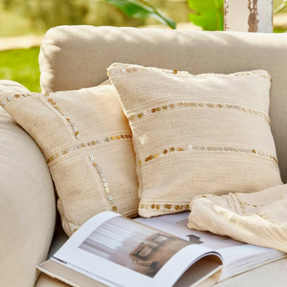 Lot de 2 housses de coussin Rousseline