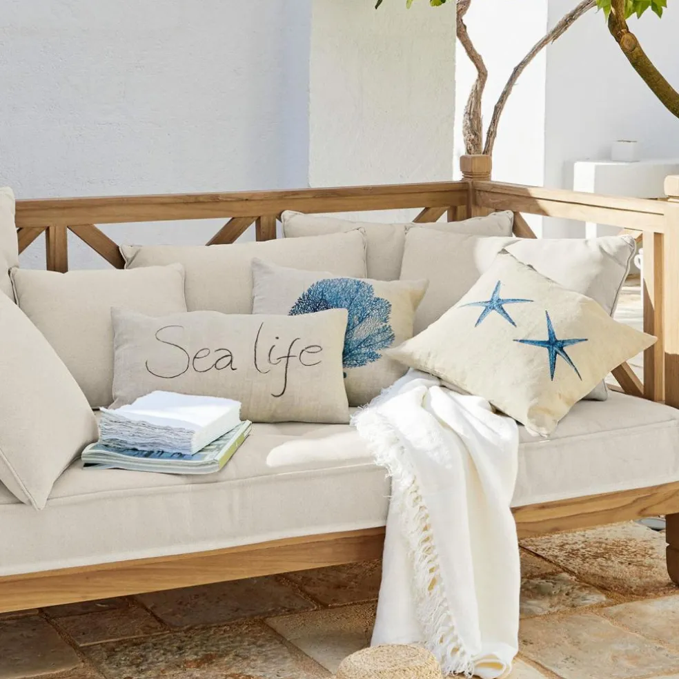 Lot de 3 housses de coussins Sea life