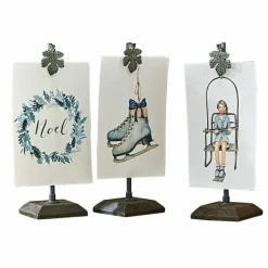 Lot de 3 images avec support Herveline