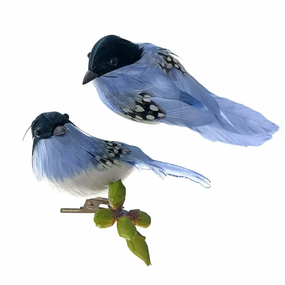 Lot de 2 oiseaux décoratifs Penelopé