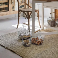 Lot de 3 paniers en grillage Baker