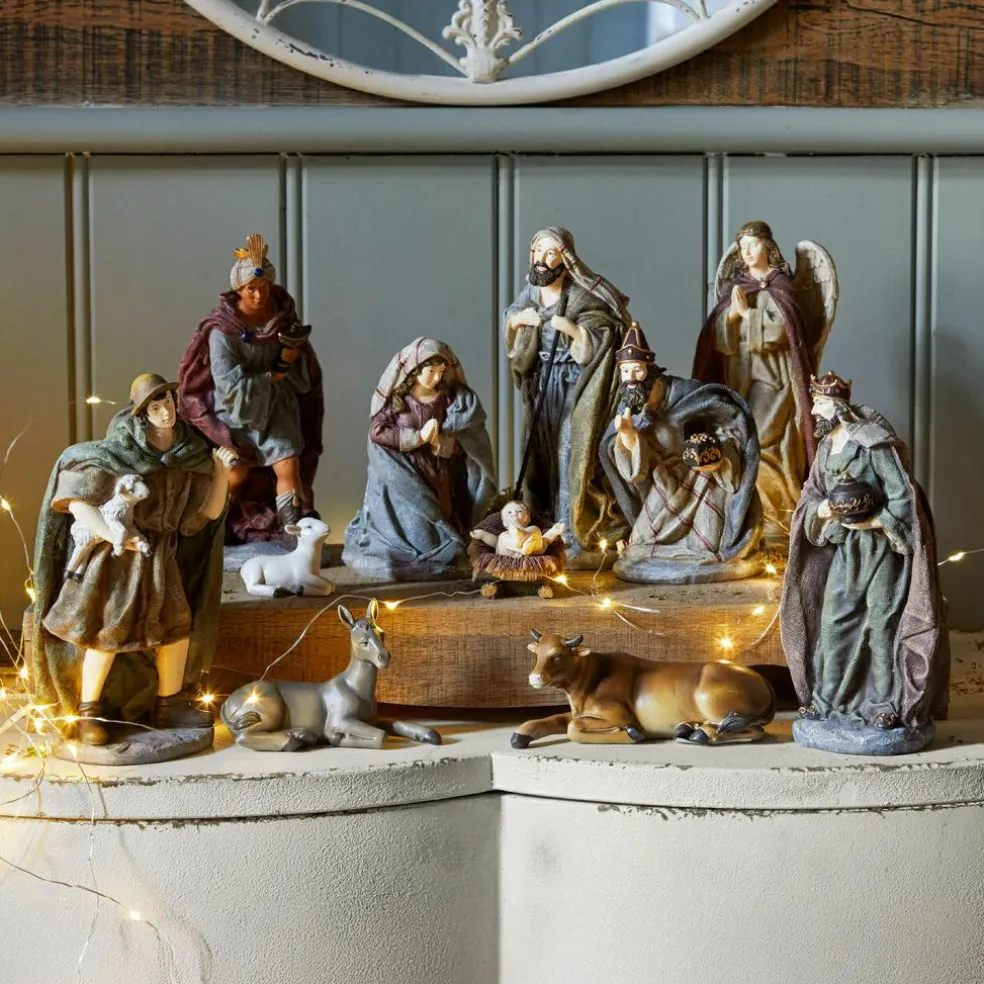 Lot de 11 personnages de crèche Luniva