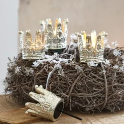 Lot de 4 photophores à piquer Melina