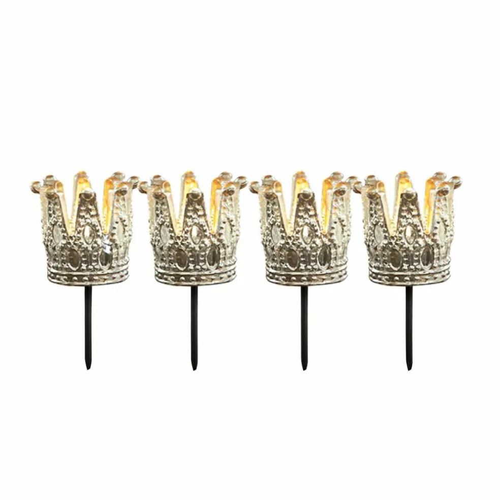 Lot de 4 photophores à piquer Melina