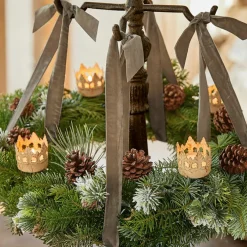 Lot de 4 photophores à piquer Groisy