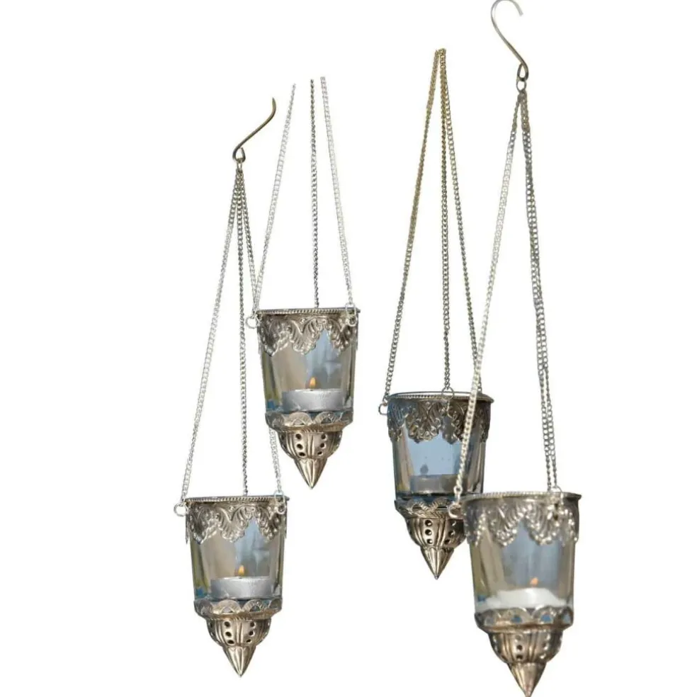 Lot de 4 photophores Céleste