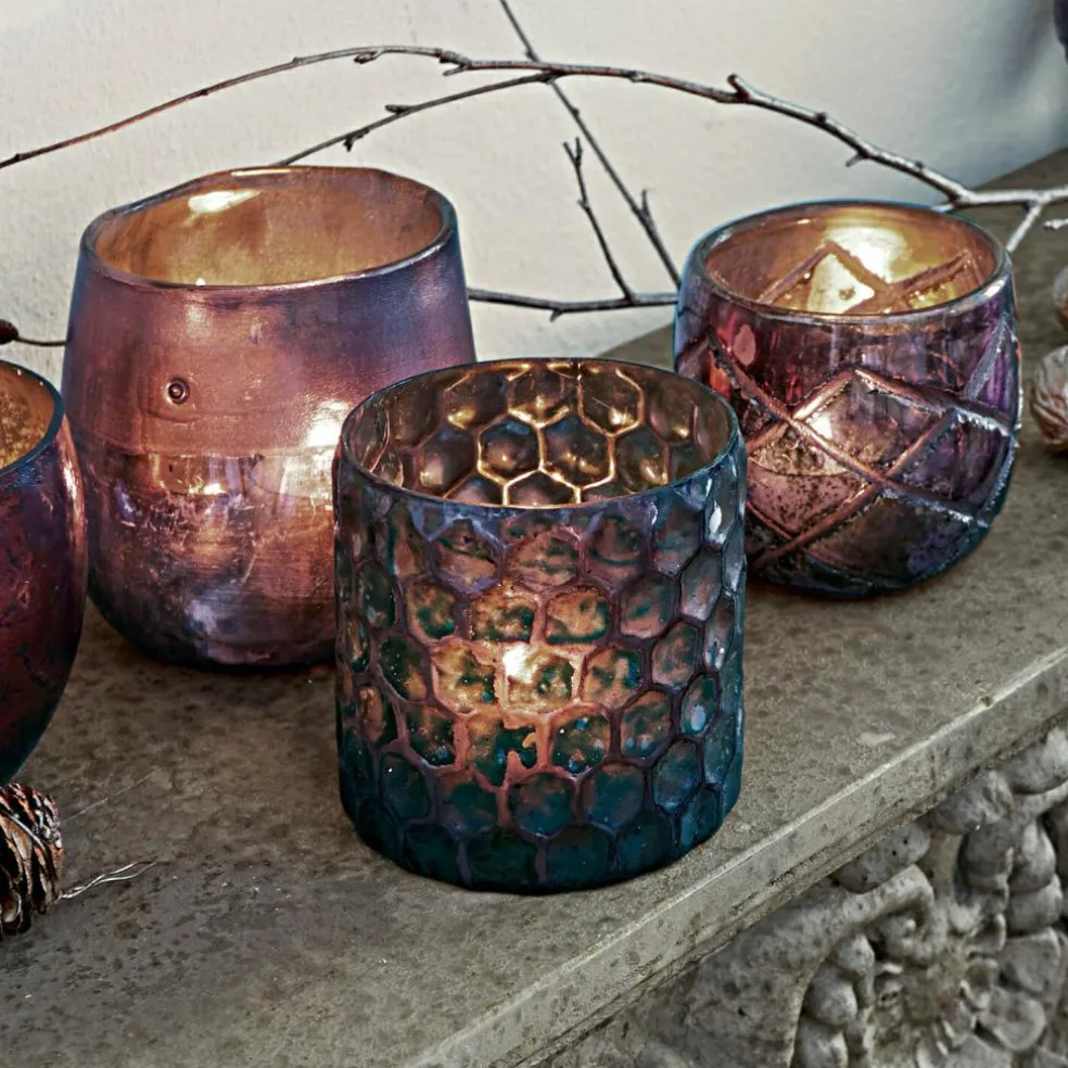 Lot de 4 photophores Marine