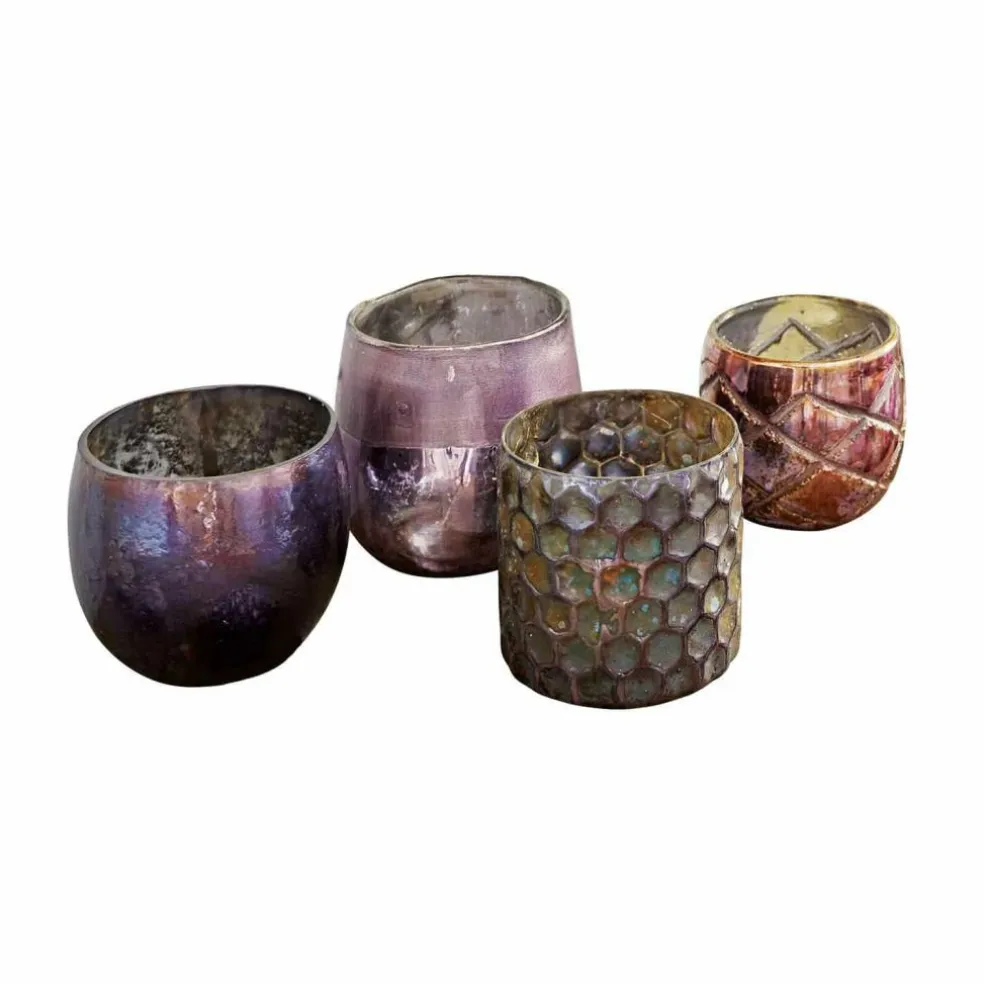 Lot de 4 photophores Marine