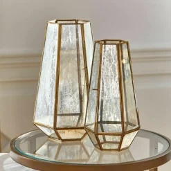 Lot de 2 photophores Mouniza