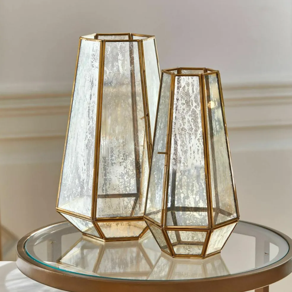 Lot de 2 photophores Mouniza