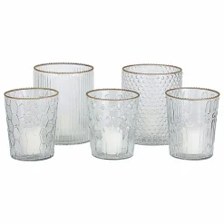 Lot de 5 photophores Rosienne