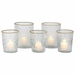 Lot de 5 photophores Rosienne