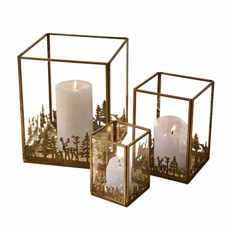 Lot de 3 photophores Solenda