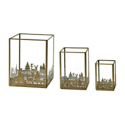 Lot de 3 photophores Solenda