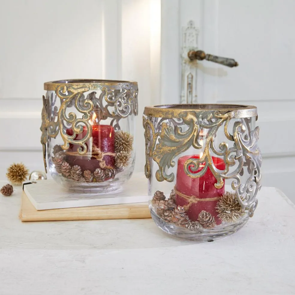 Lot de 2 photophores Sundini