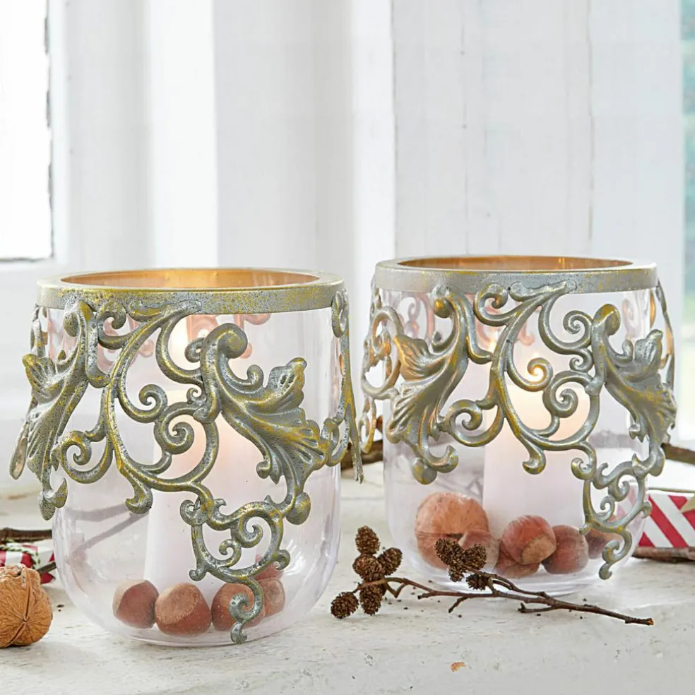 Lot de 2 photophores Sundini