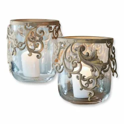 Lot de 2 photophores Sundini