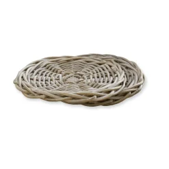 Lot de 2 plateaux de présentation en rotin Bland