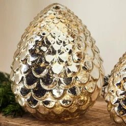 Lot de 2 pommes de pin à LED Ibaque