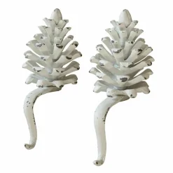 Lot de 2 pommes de pin en métal Firenza