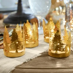 Lot de 4 porte-bougies chauffe-plats Ismerie