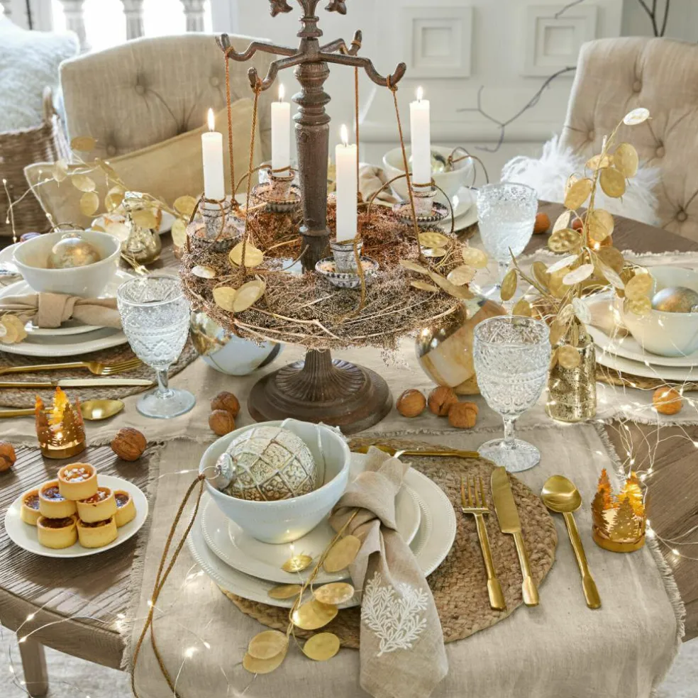 Lot de 4 porte-bougies chauffe-plats Ismerie