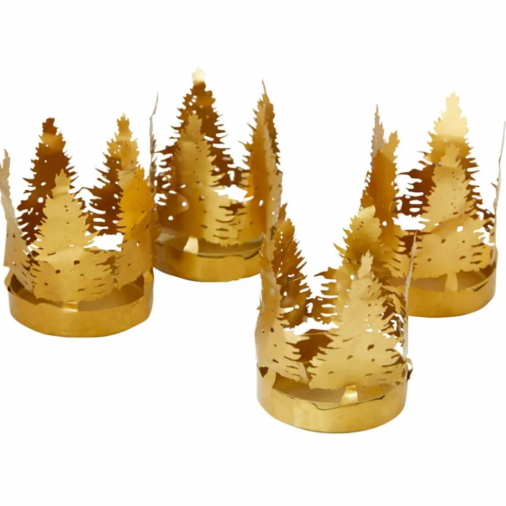 Lot de 4 porte-bougies chauffe-plats Ismerie