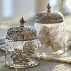 Lot de 2 pots en verre Laurnena