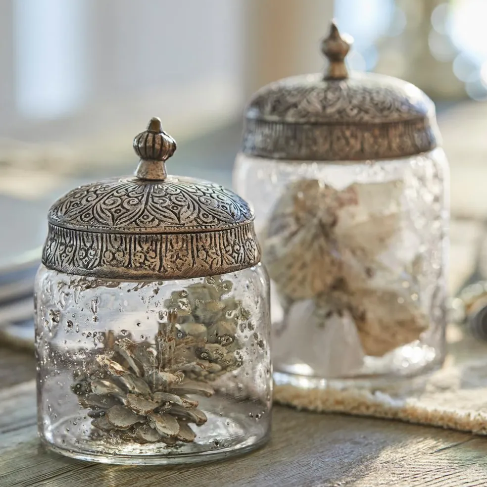 Lot de 2 pots en verre Laurnena