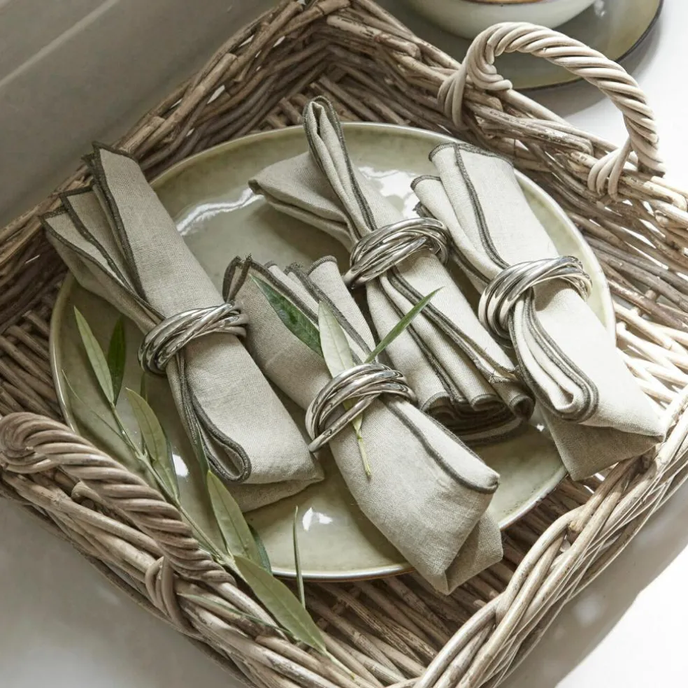 Lot de 4 ronds de serviettes Limche