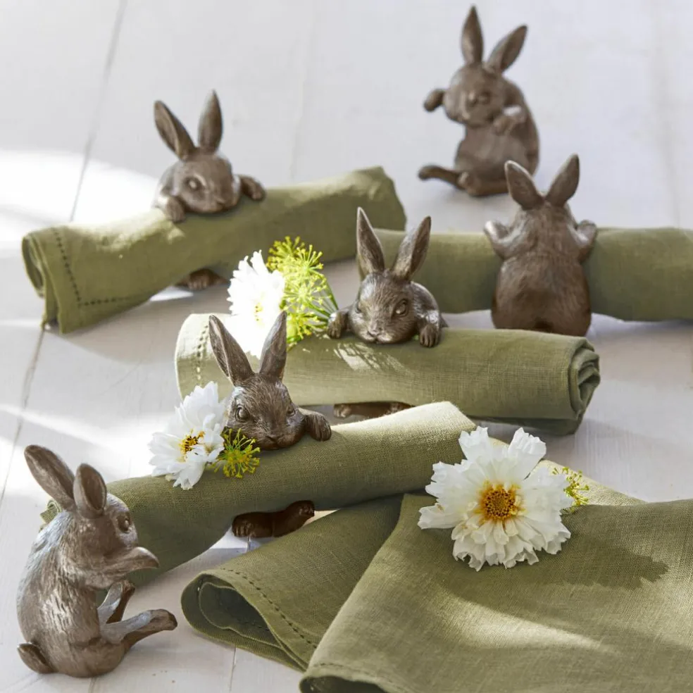 Lot de 6 ronds de serviettes Aurelie