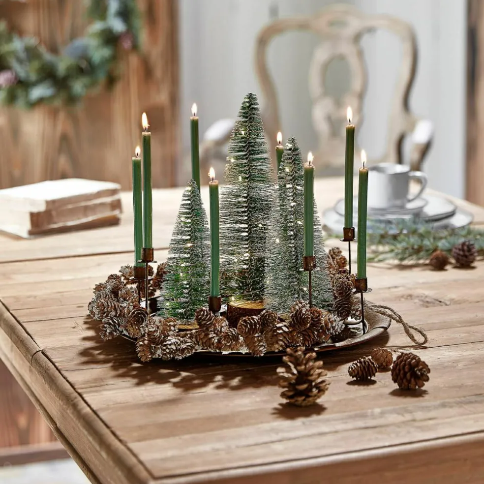 Lot de 3 sapins décoratifs à LED Thalindra