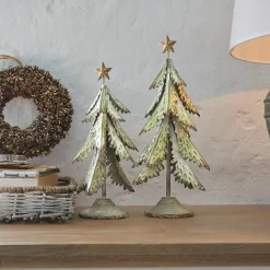 Lot de 2 sapins décoratifs Cour