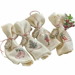 Lot de 4 serviettes Merry & Bright
