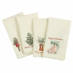 Lot de 4 serviettes Merry & Bright