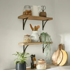 Lot de 2 étagères murales Thalindria