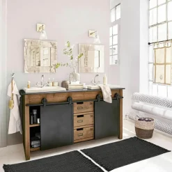 Lot de 2 tapis de bain Faelwyn