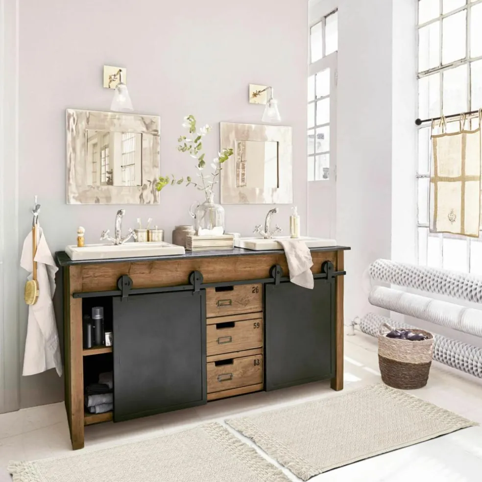 Lot de 2 tapis de bain Faelwyn