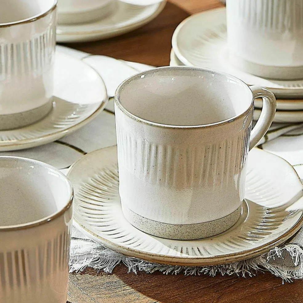 Lot de 6 tasses avec soucoupes Périers